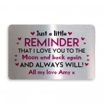 Personalised Metal Card Gift For Mum Mothers Day Birthday Gifts