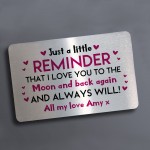 Personalised Metal Card Gift For Mum Mothers Day Birthday Gifts