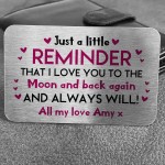 Personalised Metal Card Gift For Mum Mothers Day Birthday Gifts