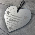 Personalised Mothers Day Gift For Nanny Hanging Heart Gift