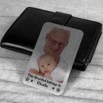 Gift For Grandad Personalised Wallet Card Insert Fathers Day