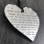 Personalised Mothers Day Gifts Mirror Acrylic Heart Plaque Gifts