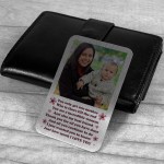 Gift For Your Mum on Mothers Day Personalised Wallet Card Insert