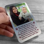 Gift For Your Mum on Mothers Day Personalised Wallet Card Insert