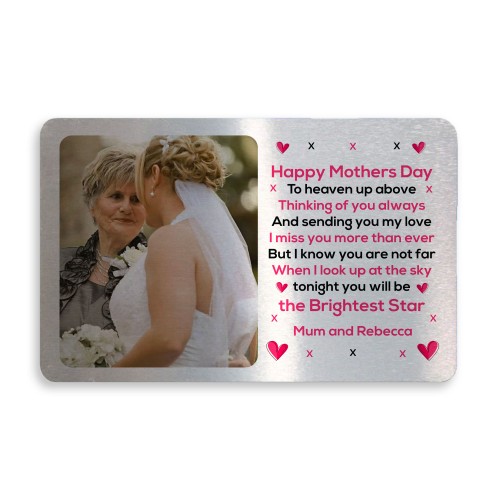 Mothers Day Gift For Mum Memorial Gift Personalised Wallet Card 