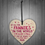 Funny Mothers Day Birthday Gift For Mum Wood Heart Daughter Son