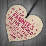 Funny Mothers Day Birthday Gift For Mum Wood Heart Daughter Son