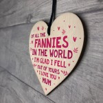 Funny Mothers Day Birthday Gift For Mum Wood Heart Daughter Son