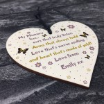 Personalised Gift For Mum Mothers Day Birthday Wooden Heart