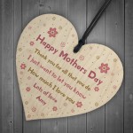 Personalised Mothers Day Gift Wood Heart Bespoke Gift For Mum