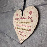 Personalised Mothers Day Gift Wood Heart Bespoke Gift For Mum