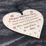 Personalised Mothers Day Gift Wood Heart Bespoke Gift For Mum