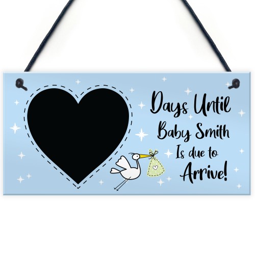 Personalised Baby Countdown Plaque Newborn Baby Mummy To Be