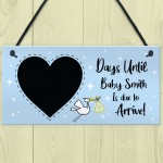 Personalised Baby Countdown Plaque Newborn Baby Mummy To Be