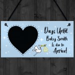 Personalised Baby Countdown Plaque Newborn Baby Mummy To Be