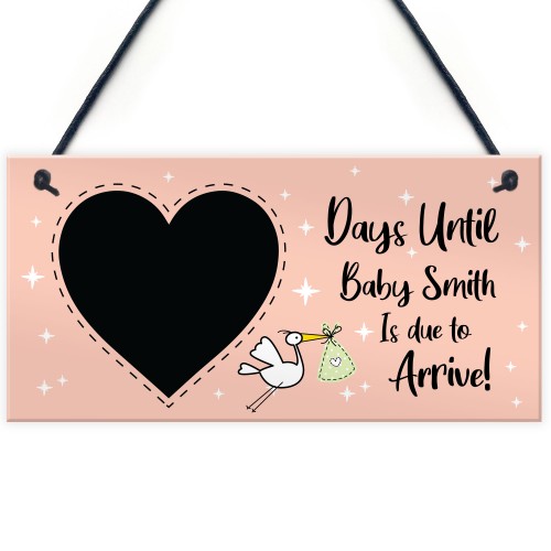 Personalised Baby Countdown Sign Newborn Baby Mummy To Be