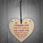 Funny Gift For Mum For Mothers Day Birthday Wooden Heart Gift