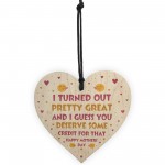 Funny Gift For Mum For Mothers Day Birthday Wooden Heart Gift