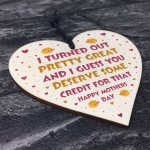 Funny Gift For Mum For Mothers Day Birthday Wooden Heart Gift