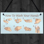 Toilet Sign Bathroom Sign Wash Your Hands Health and Safety Sign