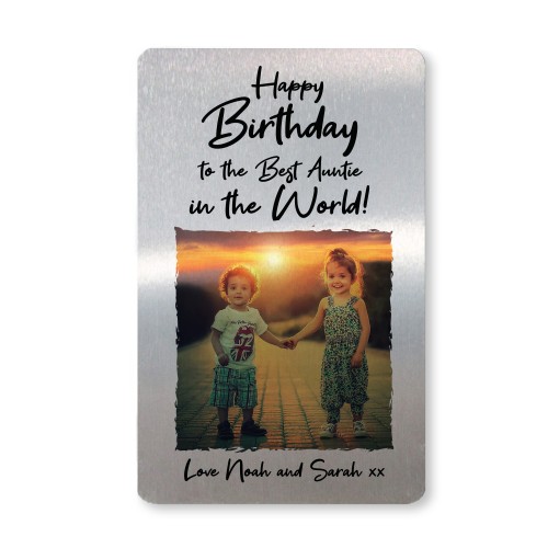 Personalised Photo Wallet Card For Best Auntie Gifts For Auntie