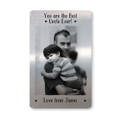 Best Uncle Gift Personalised Metal Card Quirky Brother Gifts