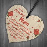 Quirky Gift For Mum Birthday Christmas Wood Heart Gift For Her