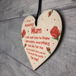 Quirky Gift For Mum Birthday Christmas Wood Heart Gift For Her