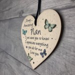 Nan Gift For Birthday Christmas Wood Heart Gift For Her Thankyou