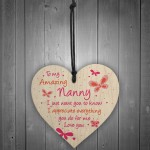 Nanny Gift For Birthday Christmas Wooden Heart Gift For Her