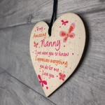 Nanny Gift For Birthday Christmas Wooden Heart Gift For Her