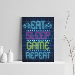 Neon Gaming Print Gamer Bedroom Gifts Wall Art Gaming Poster