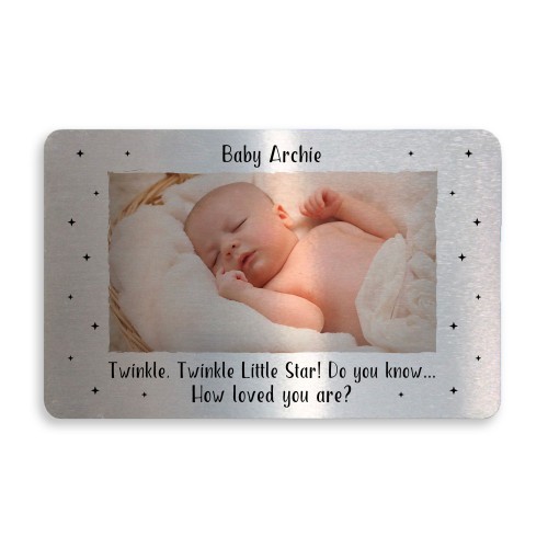 Personalised Gift For New Mum Dad Wallet Insert New Baby Gift