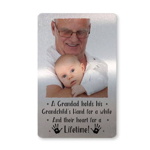 Novelty Fathers Day Gift For Grandad Metal Card Personalised