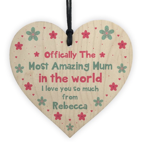 Personalised Mum Mummy Gift From Daughter Son Heart Mothers Day