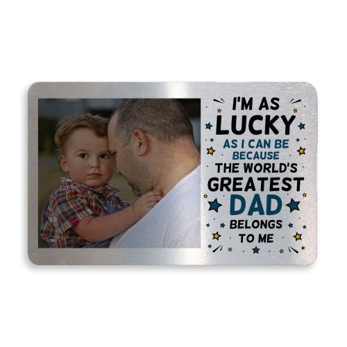 Greastest Dad Gift From Daughter Son Personalised Wallet Card