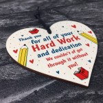 Special Thank You Gift For Teacher Teaching Assistant Wood Heart