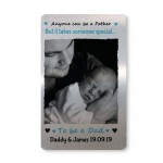 Personalised New Dad Gifts Metal Photo Card For Fathers Day Gift