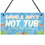 Personalised Hot Tub Sign Accessories Novelty Garden Plaque Shed