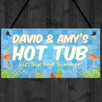 Personalised Hot Tub Sign Accessories Novelty Garden Plaque Shed