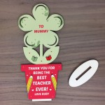 Personalised Teacher Gift For Mum Wooden Heart Thank You Gift