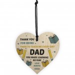 Personalised Thank You Gift For Dad Wood Heart Teacher Gifts