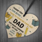 Personalised Thank You Gift For Dad Wood Heart Teacher Gifts