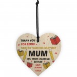 Personalised Thank You Gift For Mum Wood Heart Teacher Gifts