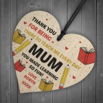 Personalised Thank You Gift For Mum Wood Heart Teacher Gifts