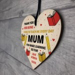 Personalised Thank You Gift For Mum Wood Heart Teacher Gifts