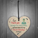 Personalised Thank You Gift For Nurse Doctor Wood Heart Gift