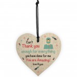 Personalised Thank You Gift For Nurse Doctor Wood Heart Gift