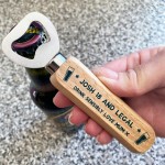 Novelty 18th Birthday Personalised Bottle Opener Gift For Him