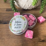 Wedding Decorations Personalised Wedding Favour Gift Tin